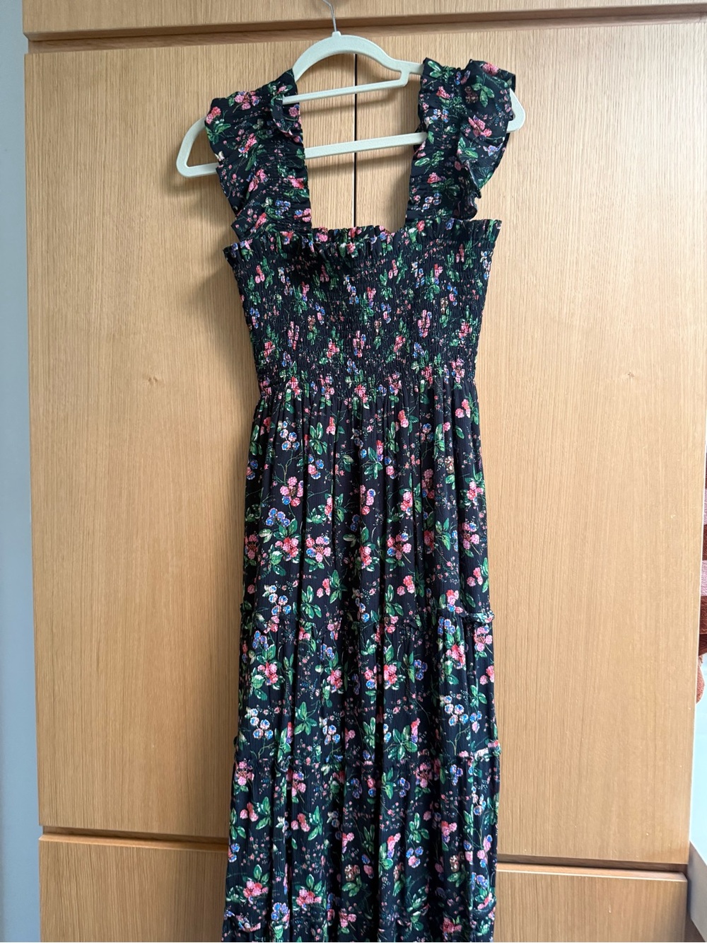 Hill House Ellie Nap Dress in black floral print, size M - Picture 6 of 12